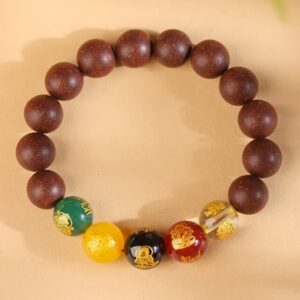 Bracelet of Red Five Wealth Gods, Wrist 16-17cm