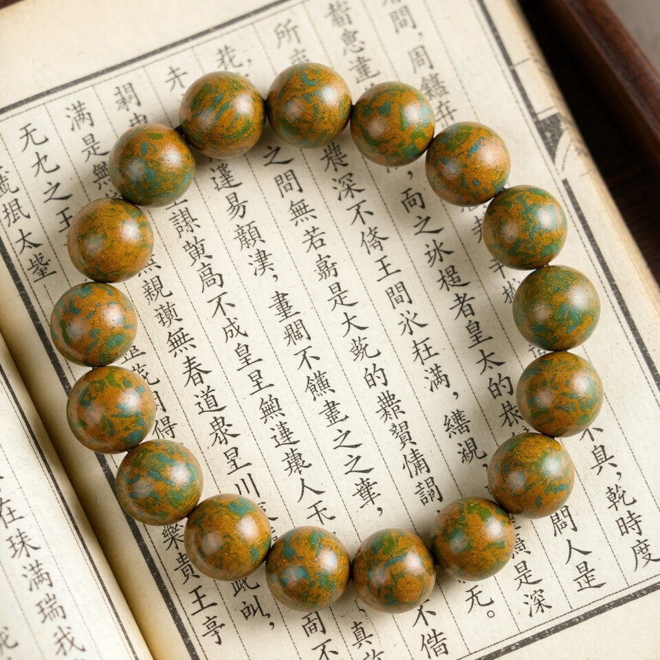 Bracelet of Qingci Lvyao Fragrance, Green Tone, Wrist16–17cm